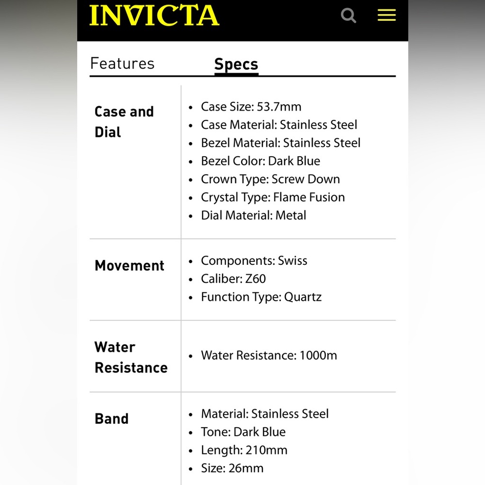 Invicta Venom -Blue Label- Mens Watch - Picture 10 of 10